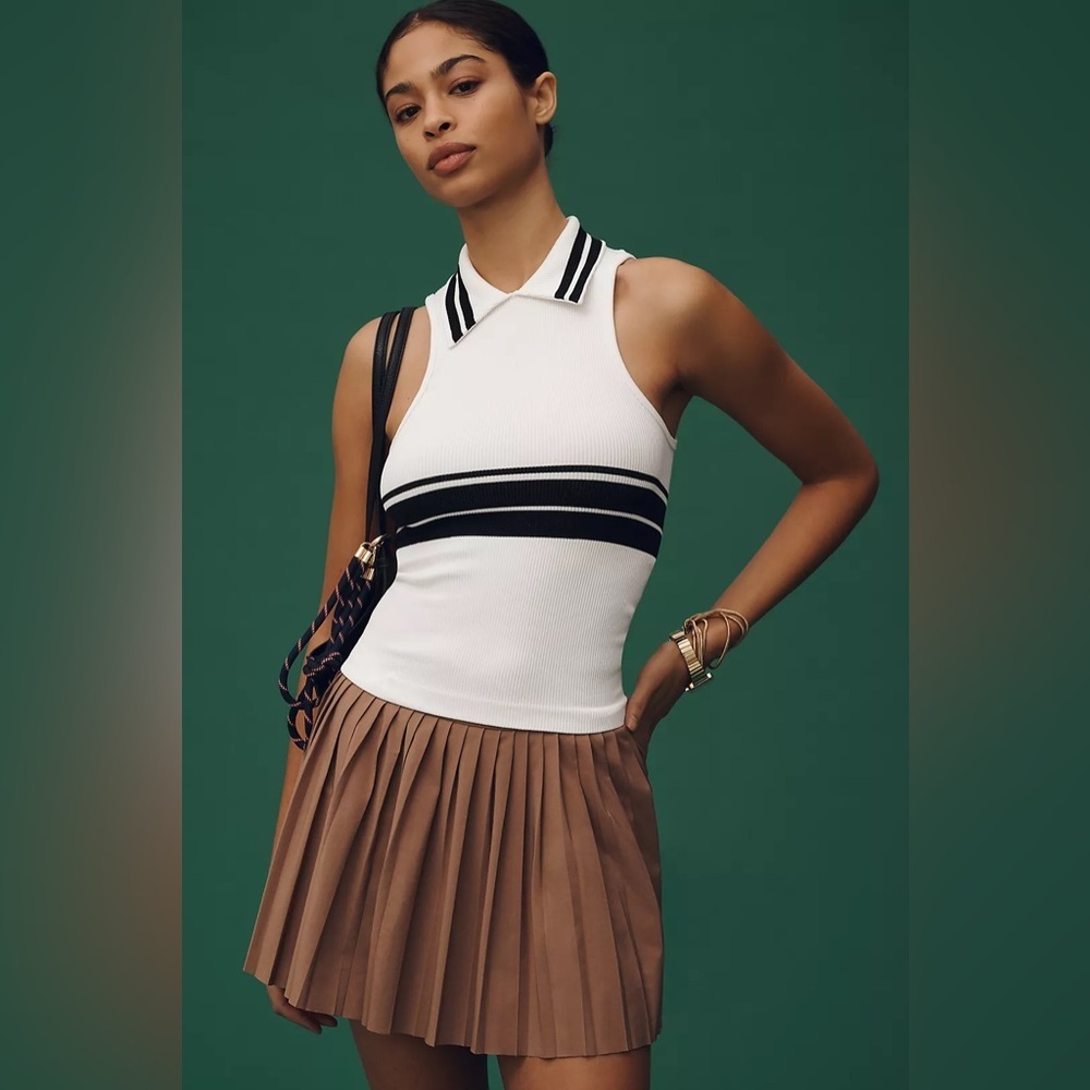 NWT Size L/XL - Anthropologie Maeve Ribbed Polo Tank Top (NWT US$ 58)